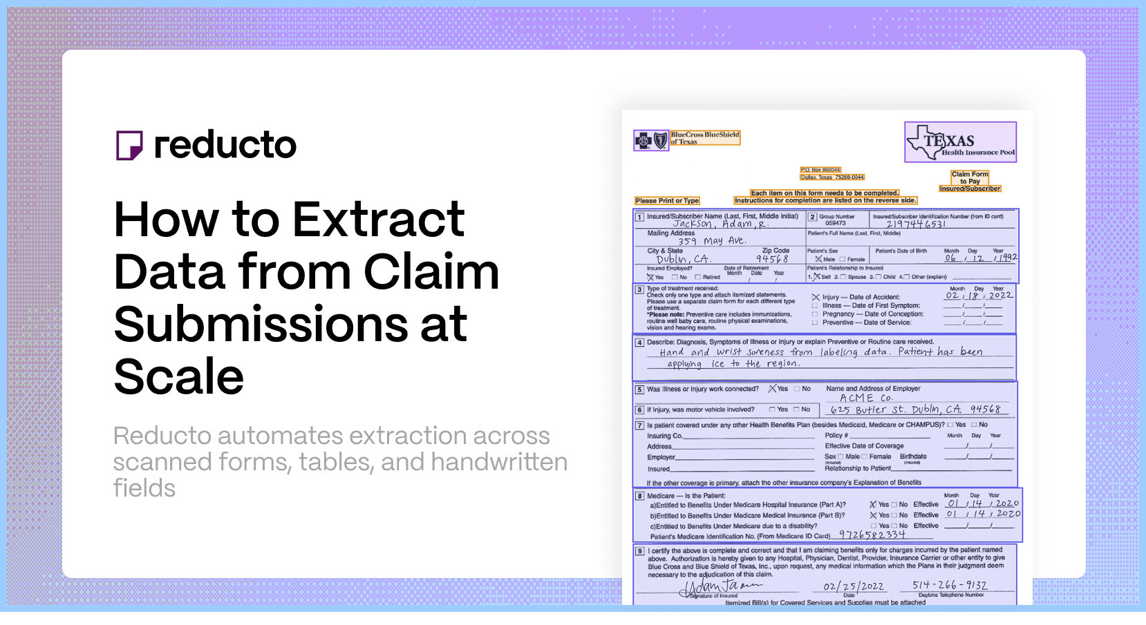 Extract API for Health Insurance Claims