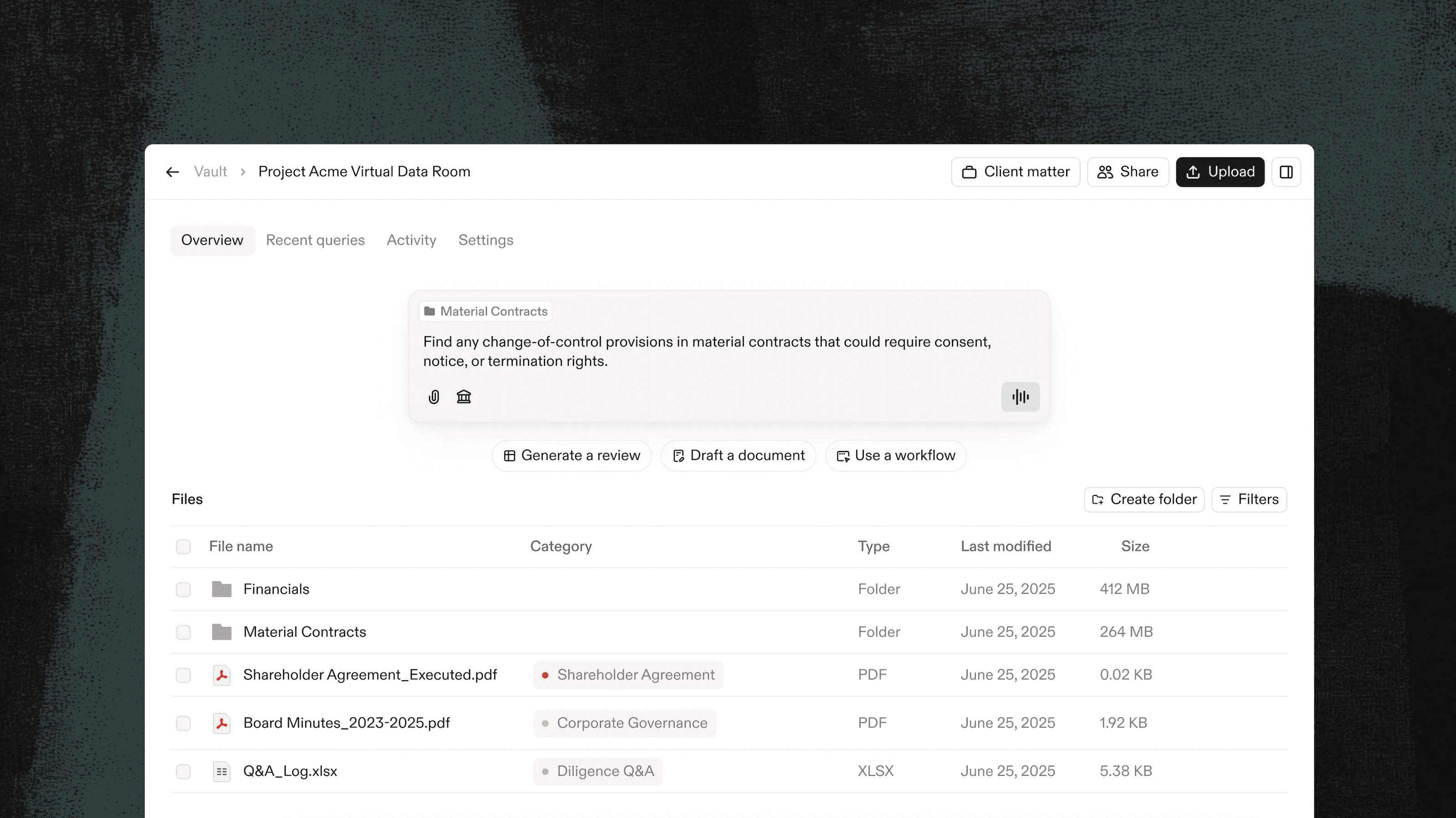 Harvey Document Vault